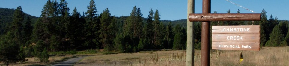 The entrance to Johnstone Creek Provincial Park