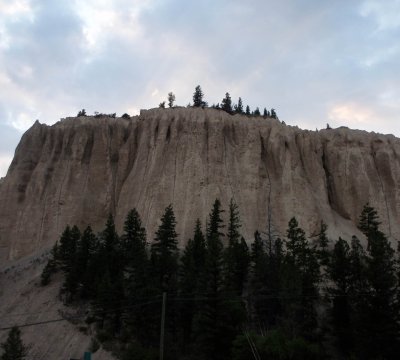 bluff in front of campground, Fairmont Hot Springs