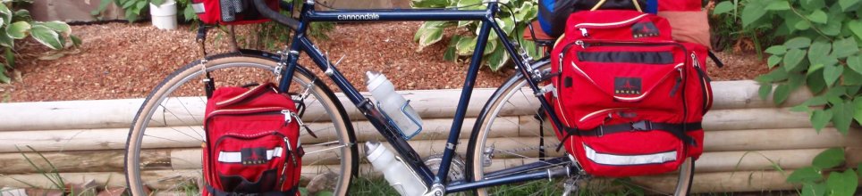 My Cannondale 1983s loaded up with a full complement of Arkel GT series panniers!