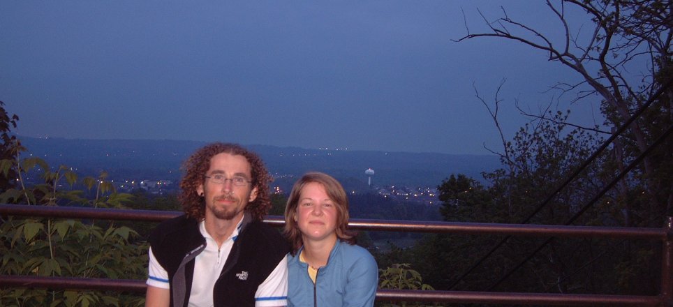 Leaving Hamilton and looking back from the top of the Niagara Escarpment