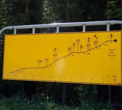 the descent into Kootenay National Park