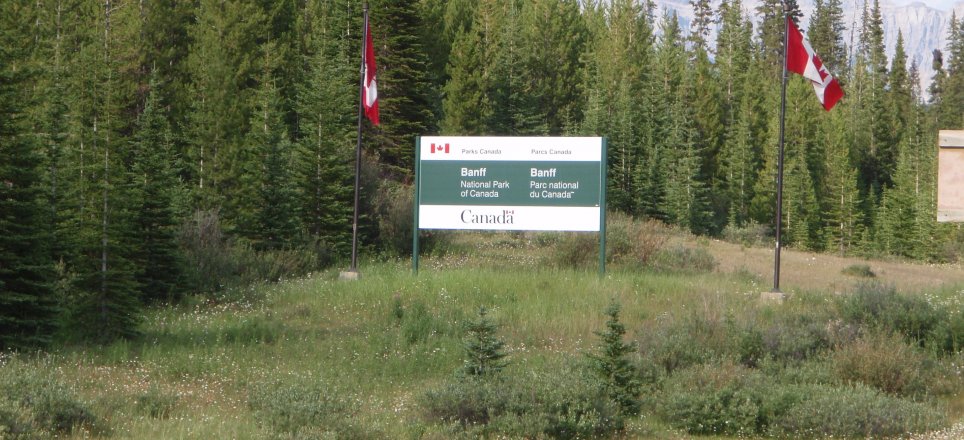 enterring Banff Natiopnal Park